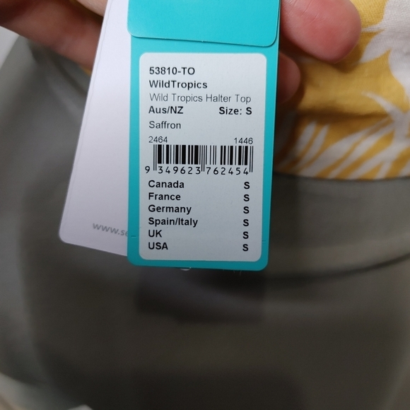 SEAFOLLY Wild Tropics Halter Top Size S - Picture 7 of 10